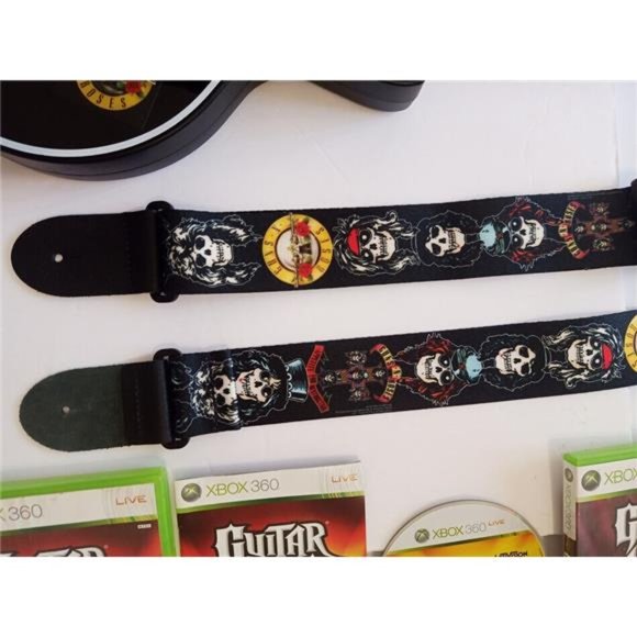 Xbox 360 Guitar Hero Wireless Gibson Les Paul Guitar - 4 Games - Bundle - Picture 10 of 10